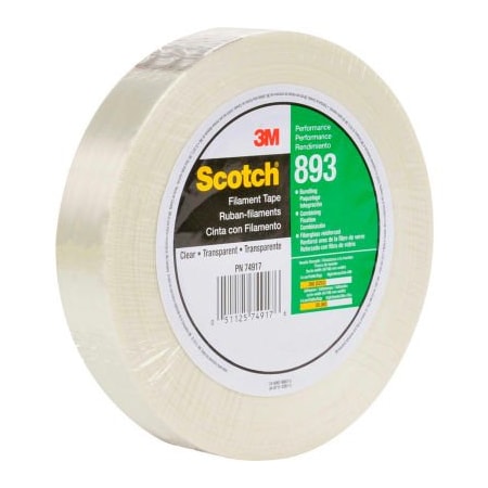 3M ‚Ñ¢ Scotch¬Æ 893 Filament Tape 3/4" x 60 Yds. 6 Mil Clear